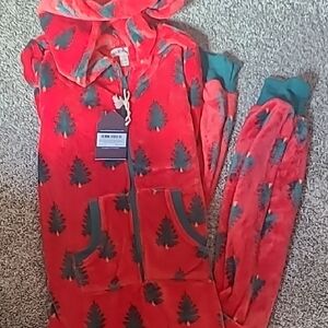 Festive Red and Green Kids Pajama Set